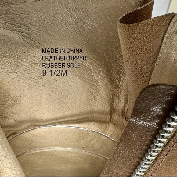 Michael Michael Kors Tan Leather Upper Peep Toe Boots Size 9.5 - Picture 9 of 16